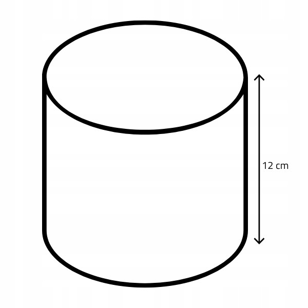 Atrapa dortu polystyrenová základna kulatá výška 12 cm 48 cm