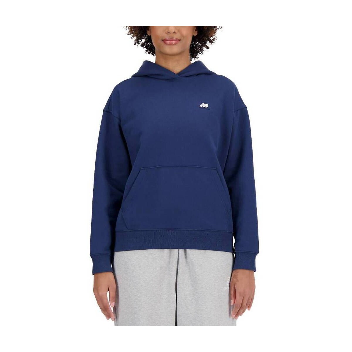 New Balance  SPORT ESSENTIALS PREMIUM FLEECE HOODIE  Modrá