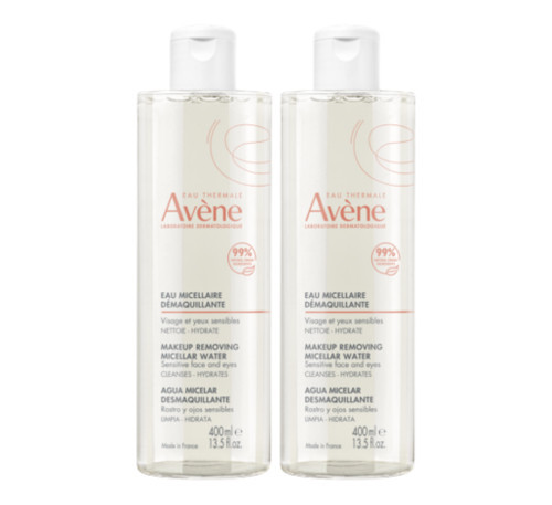 Avène Sada odličovacích micelárních vod na normální a citlivou pleť (Make-up Removing Micellar Water) 2 x 400 ml