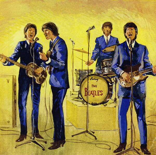 English School, Obrazová reprodukce The Beatles, English School,, 40 × 40 cm