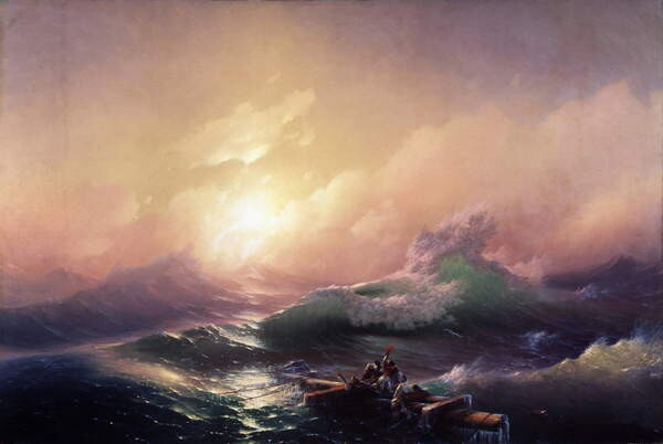 Aivazovsky, Ivan Konstantinovich Obrazová reprodukce La neuvieme vague (The ninth wave), 1850, Aivazovsky, Ivan Konstantinovich, 40 × 26.7 cm