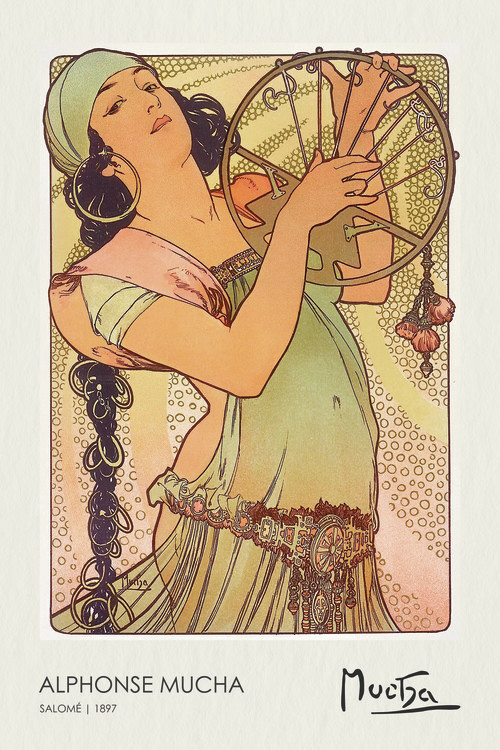 Alfons Mucha Obrazová reprodukce Salomé (1897), Alfons Mucha, 26.7 × 40 cm