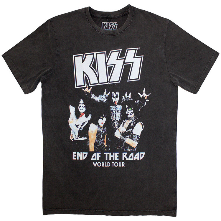 ROCKOFF Tričko KISS - End Of The Road World Tour Stone Wash, XL