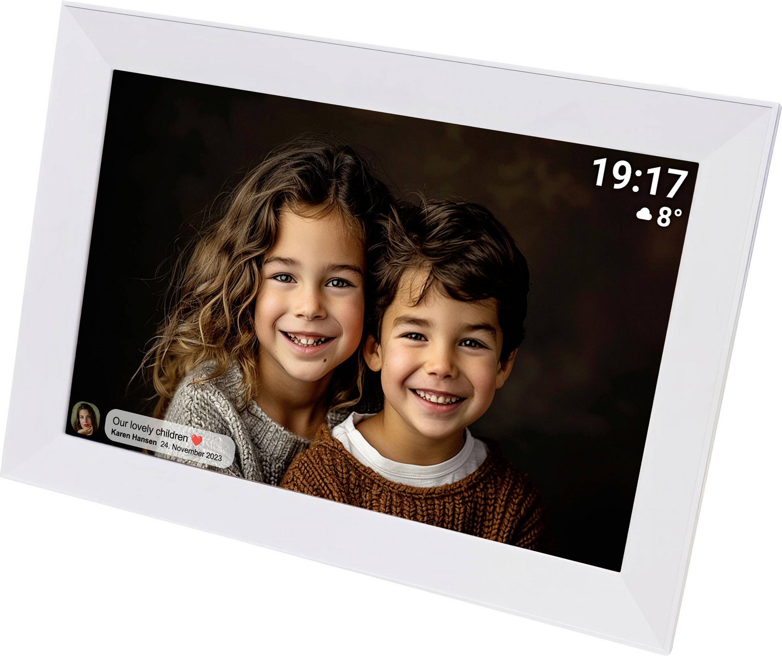 Denver PFF1012w digitální WiFi fotorámeček 25.7 cm 10.1 palec Energetická třída (EEK2021): C (A - G) 1280 x 720 Pixel 16 GB bílá
