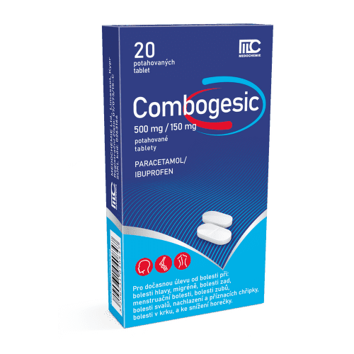 Combogesic 500mg/150mg 20 potahovaných tablet