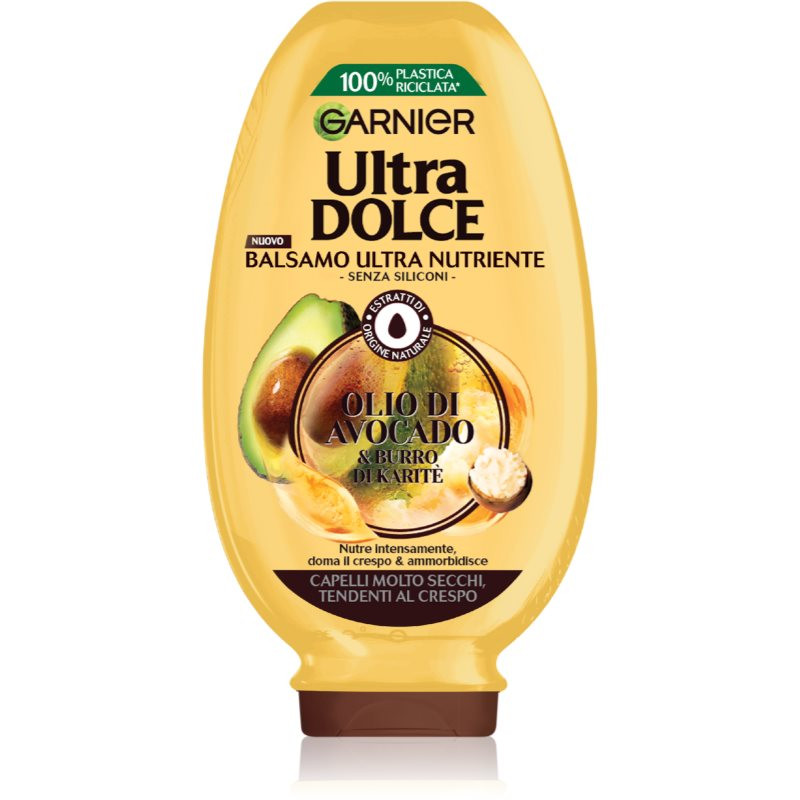 Garnier Ultra Doux Avocado Oil and Shea Butter kondicionér pro vlnité a kudrnaté vlasy 200 ml