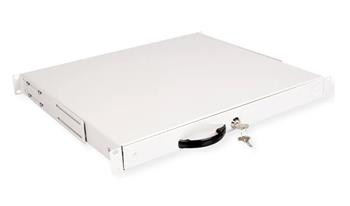 Roline Uzamykatelná zásuvka do 19'' rozvaděče, 1U, 400mm, šedá