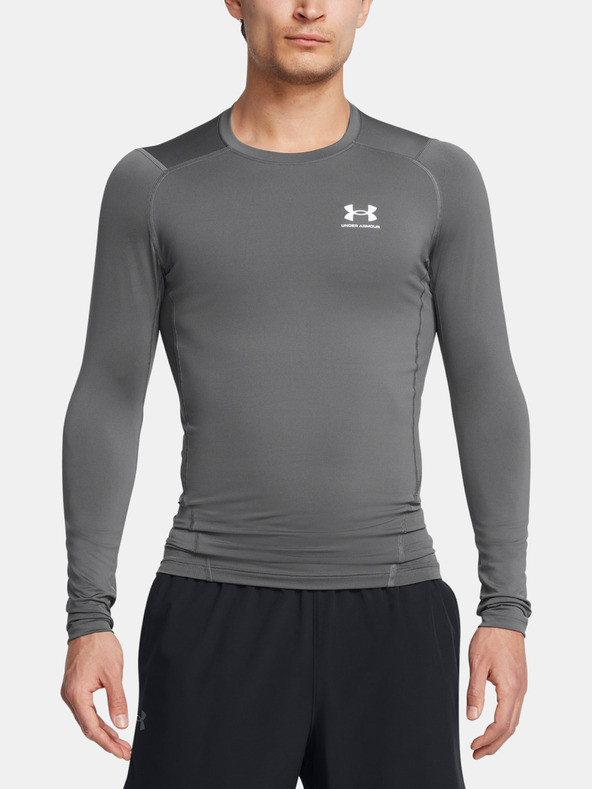 Under Armour UA HG Armour Comp LS Triko Šedá