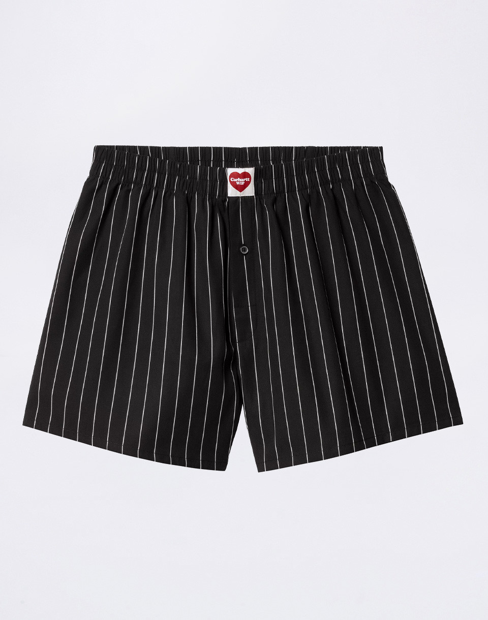 Carhartt WIP Cotton Boxer Seaton Stripe, Black/Wax XS