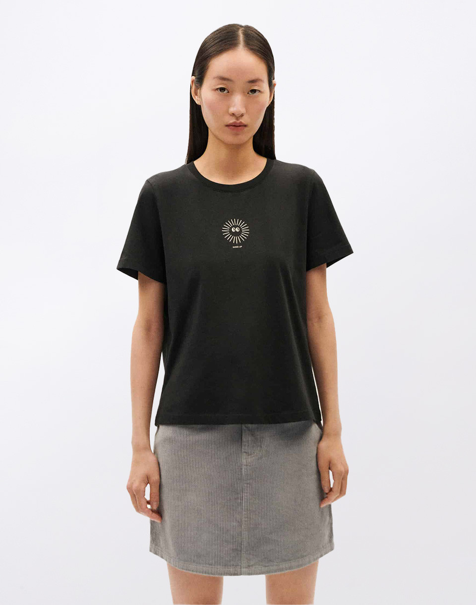 Thinking MU Soleil Black Ida T-Shirt BLACK XS