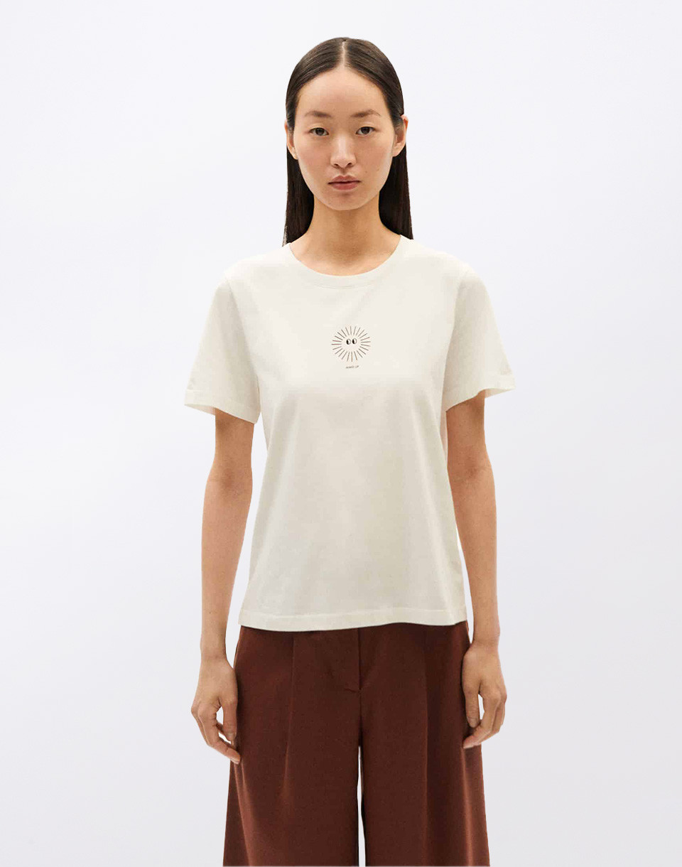 Thinking MU Soleil White Ida T-Shirt WHITE XS