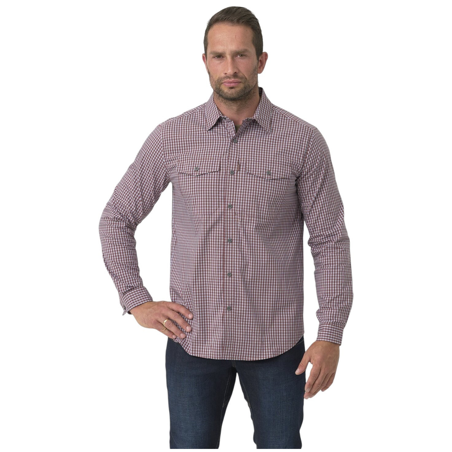 Pánská košile Helikon-Tex Covert Concealed Carry Shirt Velikost: M / Barva: červená/bílá