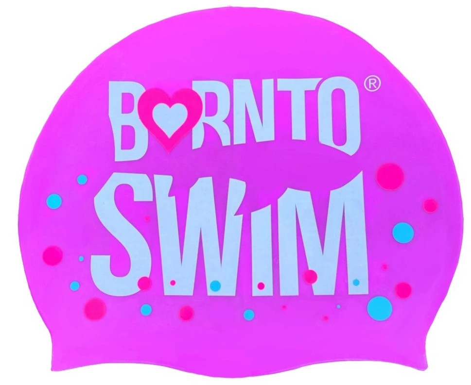 BornToSwim Silicone Cap Junior  Růžová