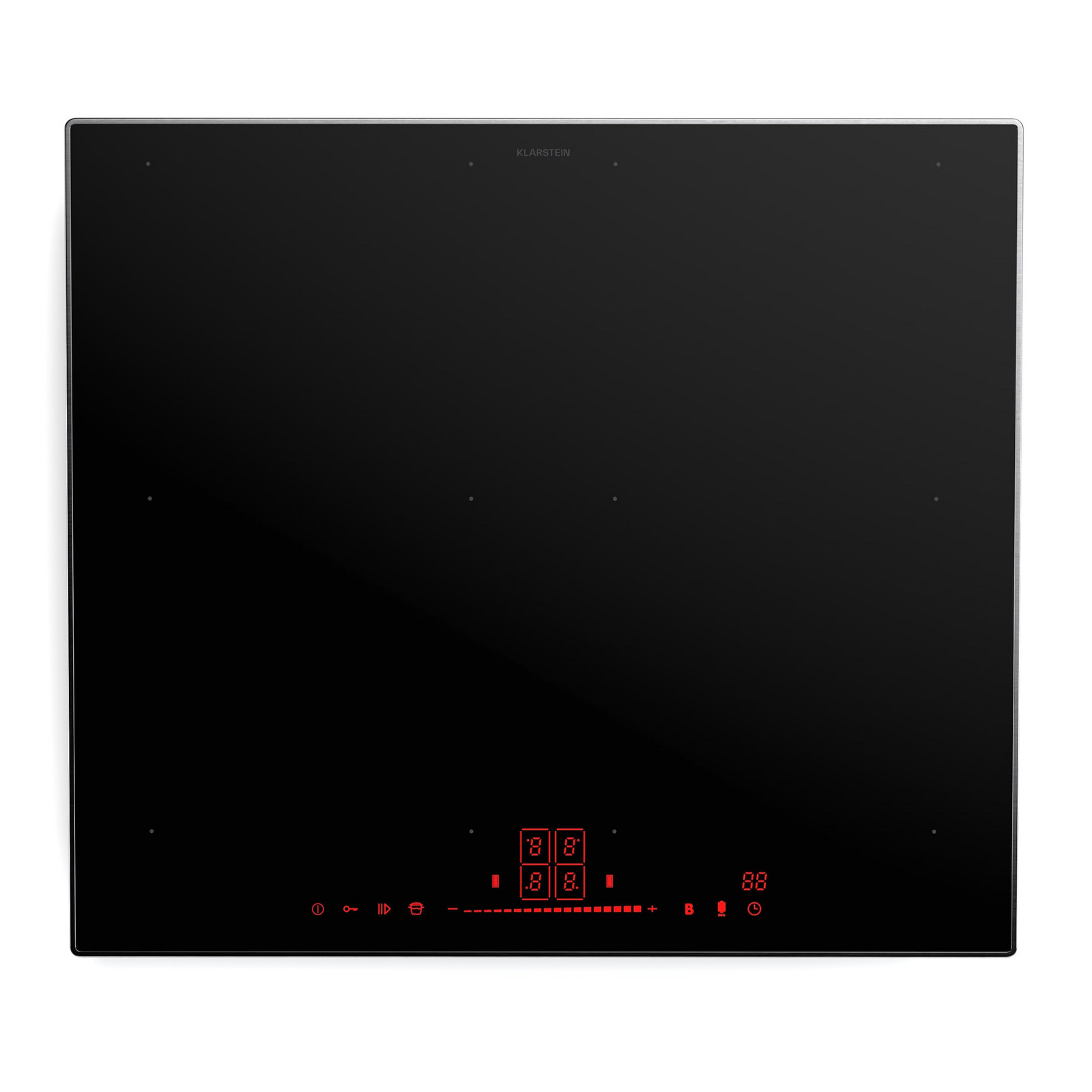 Klarstein Indukční varná deska NanoGlow, 4 varné desky, flexi zóny, booster, nanopovlak