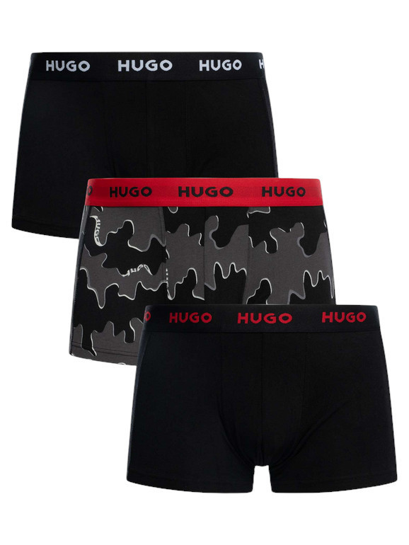 3PACK pánské boxerky HUGO vícebarevné (50532550 962) XXL, trenky / trenýrky