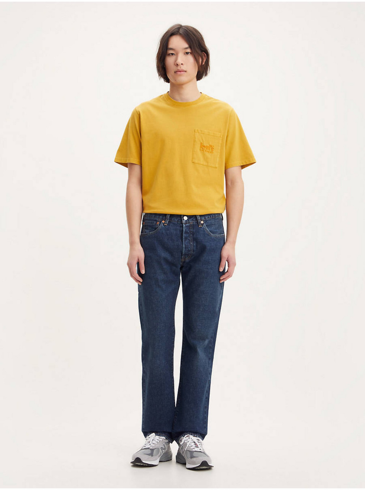 Levi's Tmavě modré pánské straight fit džíny Levi's® 501 - Pánské