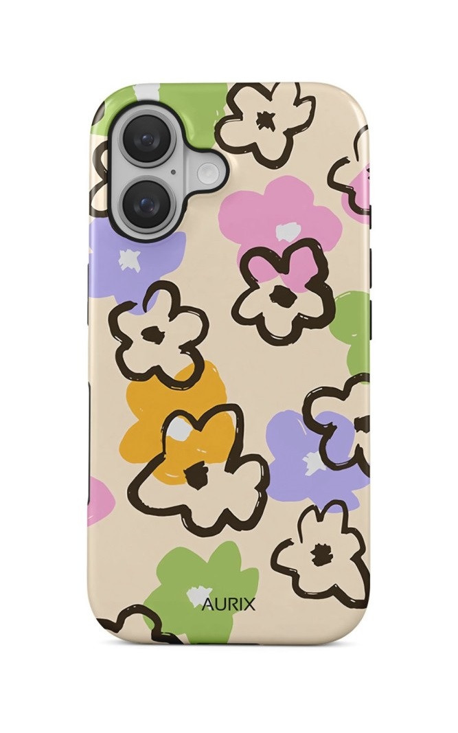 Kryt AURIX MagSafe iPhone 16 Flower Drawing 133543