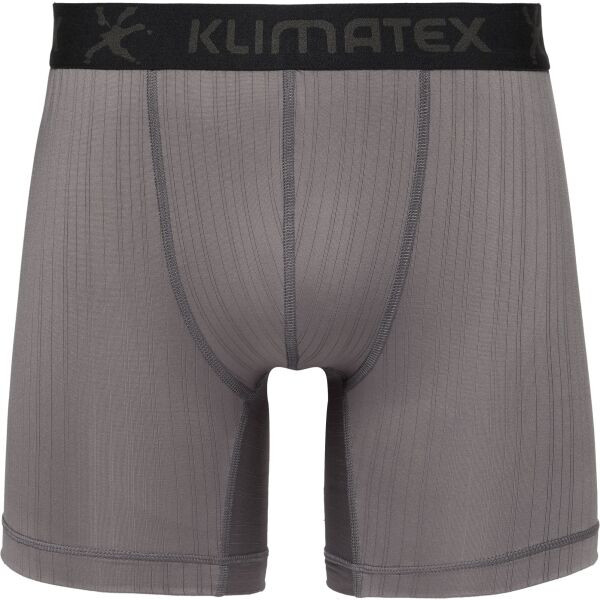 Klimatex RUNE MID SILKTOUCH Pánské funkční boxerky, šedá, velikost