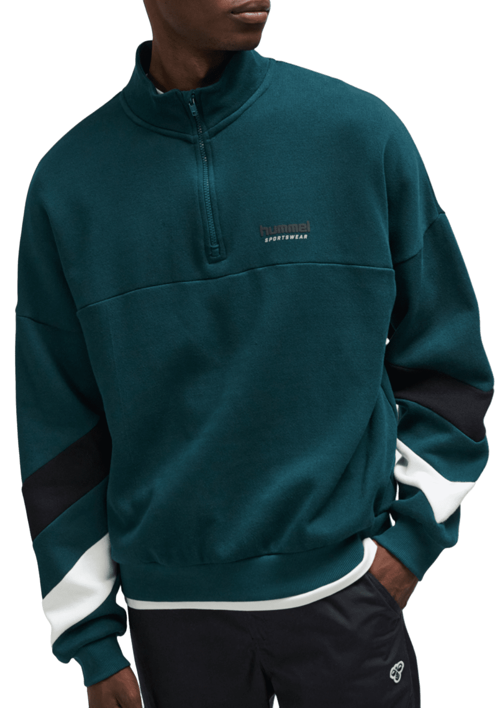 Mikina Hummel hmlOVERSIZED HALFZIP SPORTSWEAR