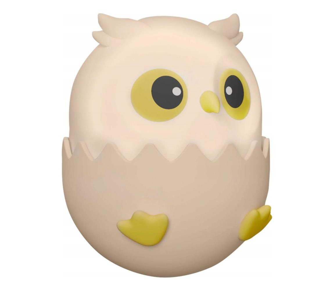 LED RGBW Stmívatelná dětská dotyková lampa LED/1W/5V USB 1200 mAh sova růžová