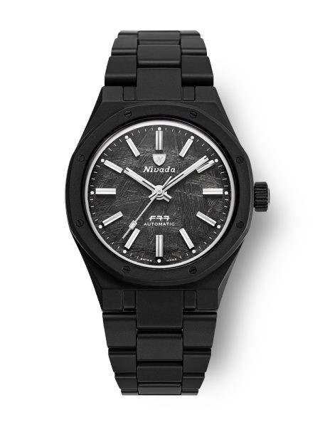 Nivada Grenchen F77 Black Ceramic Meteorite