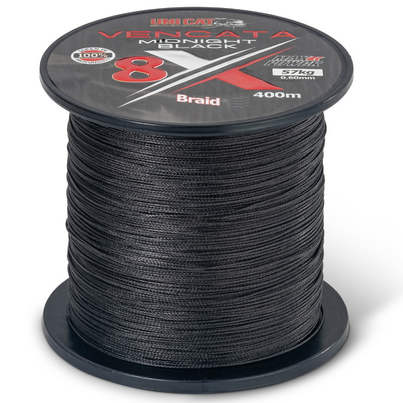 Uni Cat šňůra Vencata Midnight Black 8X 400m 0,60mm 57kg-1604460