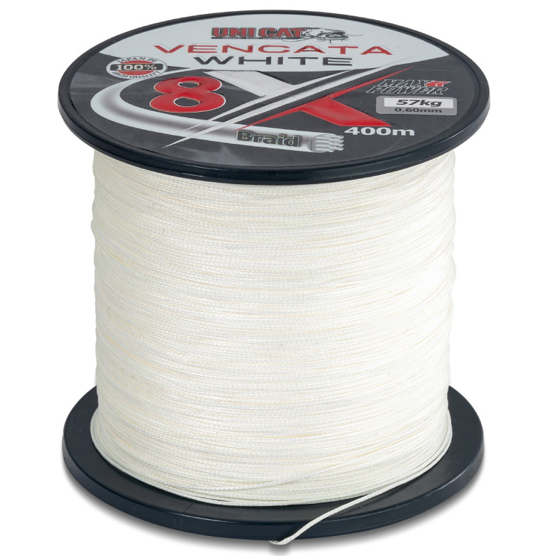 Uni Cat šňůra Vencata White 8X 400m 0,37mm 34kg-1605437