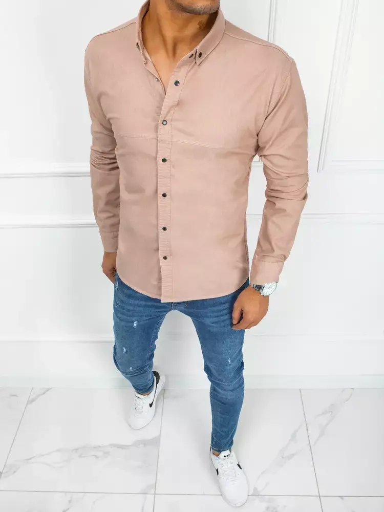 Pánská elegantní košile Barva růžová DSTREET