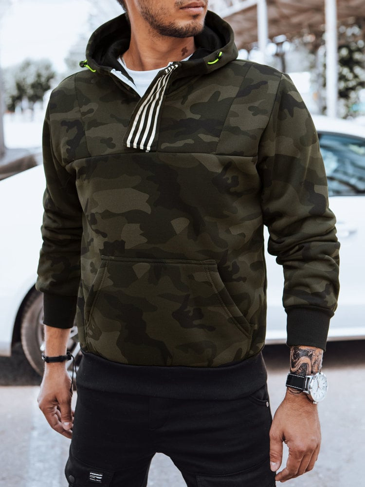 Pánská mikina s kapucí Barva zelená DSTREET