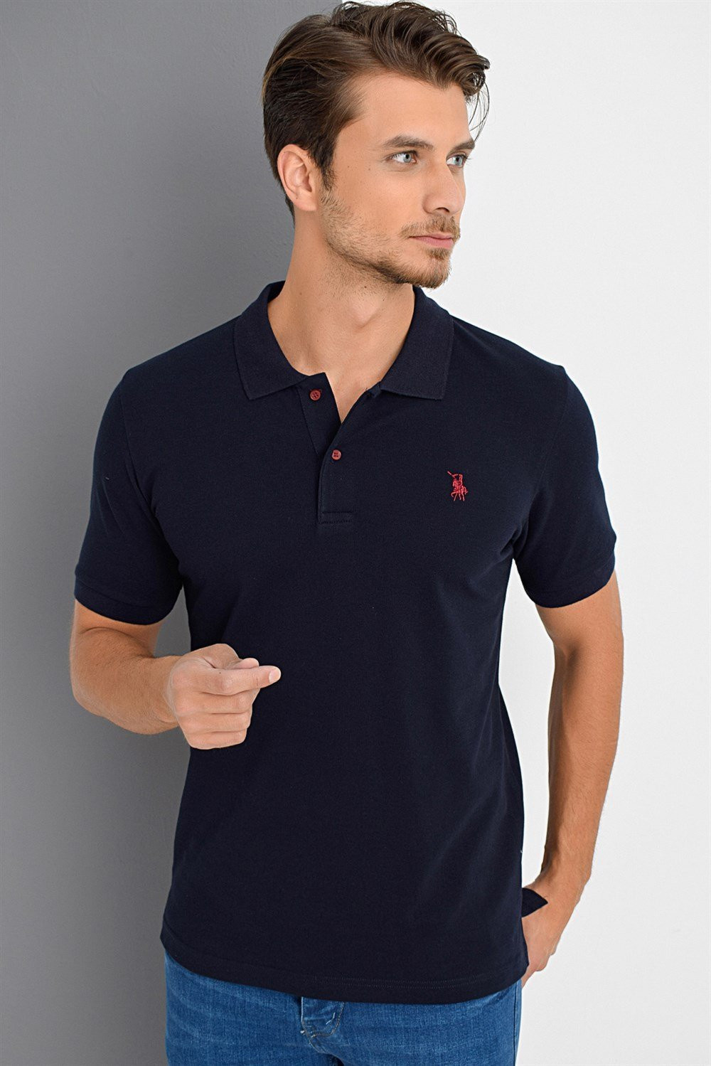 T8561 DEWBERRY MEN'S TSHIRT-NAVY BLUE