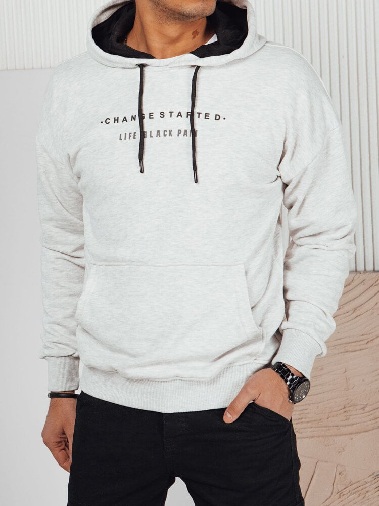 Pánská mikina s kapucí Barva světle šedá DSTREET