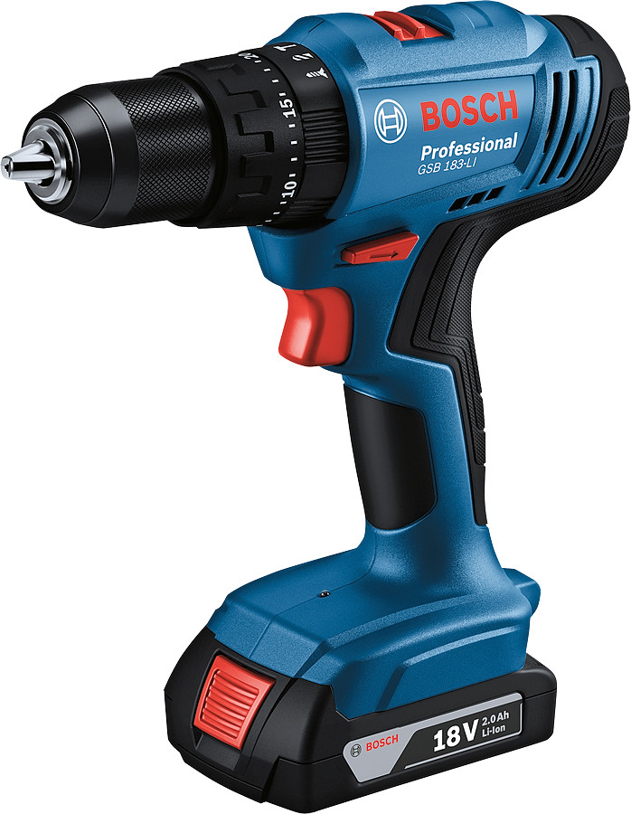 BOSCH GSB 183-LI (2x2Ah) 18V aku příklepový vrtací šroubovák