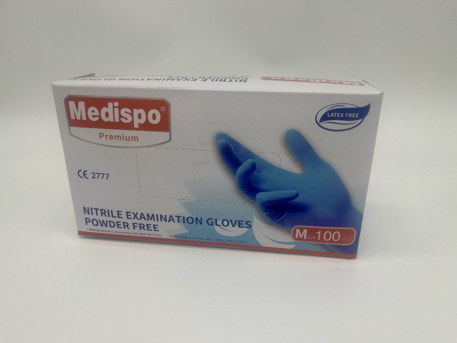 Medispo Rukavice nitrilové, Medispo, 100 ks, modré, nepudrované Rozměr: XS