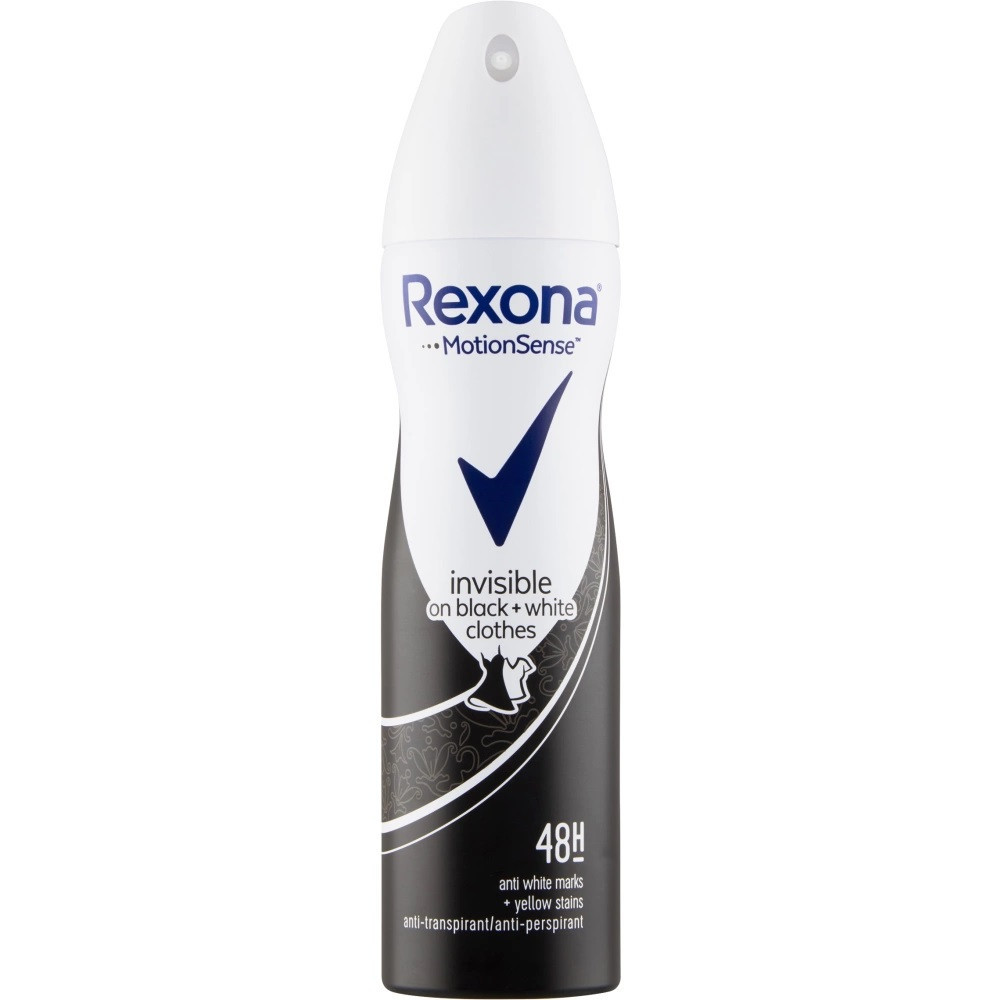 Antiperspirant Rexona Invisible on Black + White Clothes, 150 ml