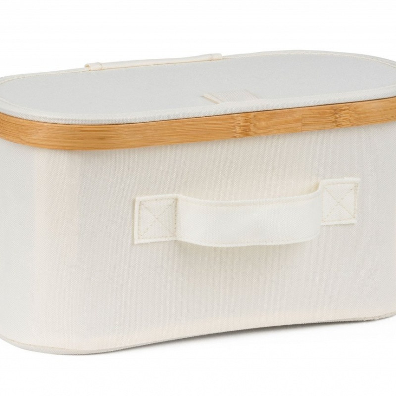 G21 Úložný box  30 x 15 x 15 cm, bambusový s víkem, béžový