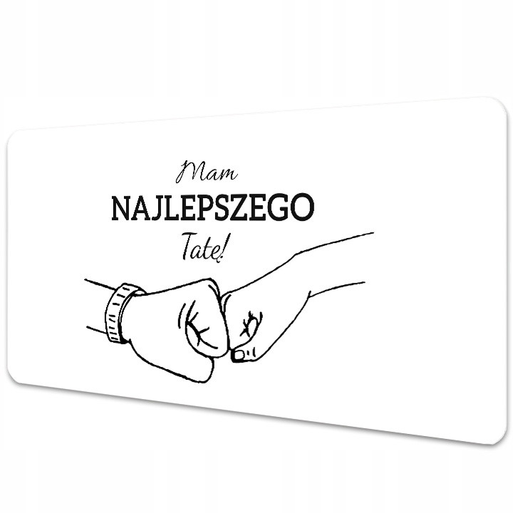 Den otců dárek Podložka na psací stůl s grafikou Ruce otec dítě 90x45 cm