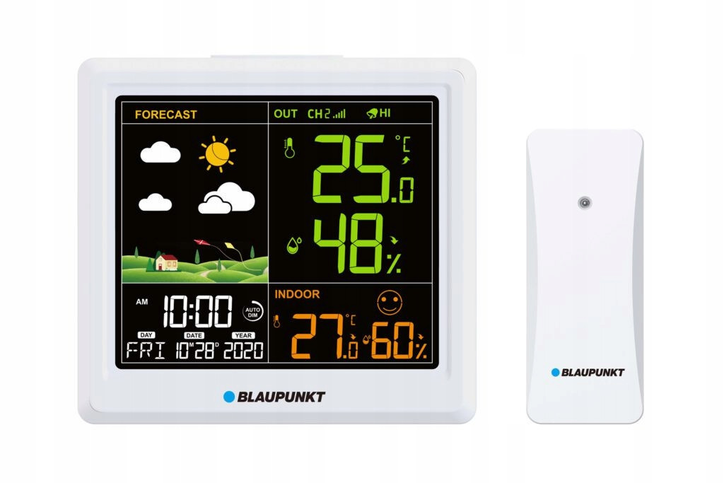 Meteorologická stanice Blaupunkt WS-25WH Vlhkoměr Alert Předpověď WS25WH