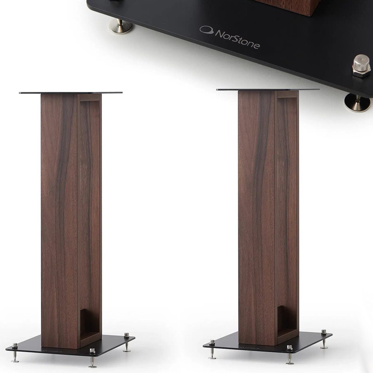 Norstone Alva Plus Stativy pro reproduktorové monitory Dřevo Walnut Para