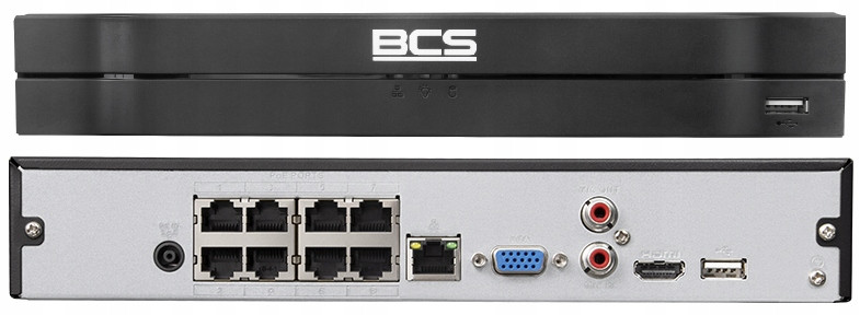 BCS-L-NVR0801-4KE-8P(2) Ip Rekordér 8 Kanálový Jednodiskový 16Mpx 8x PoE