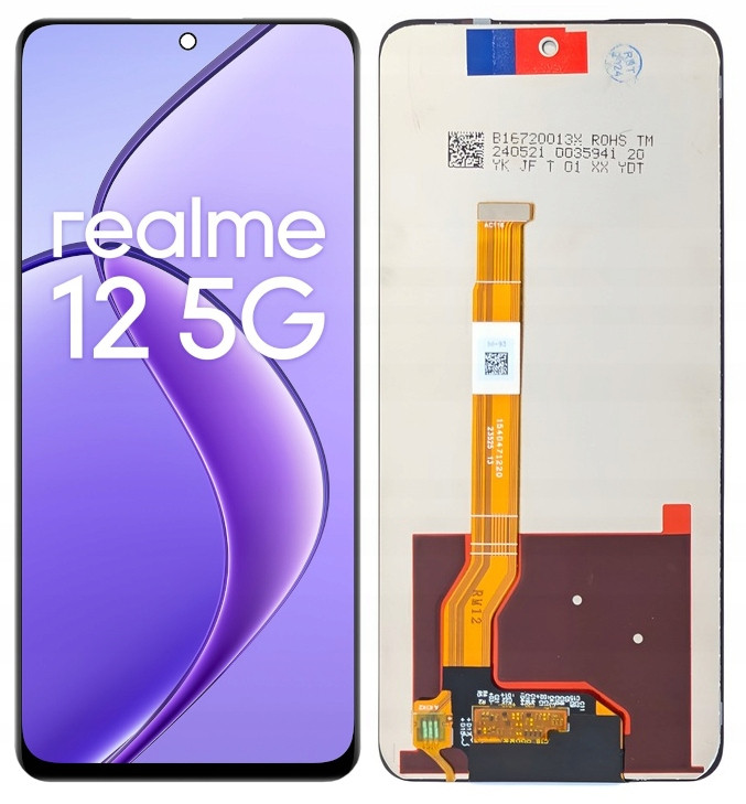 Displej LCD Displej Rychlý Dotyk Pro Telefon Realme 12 5G RMX3999