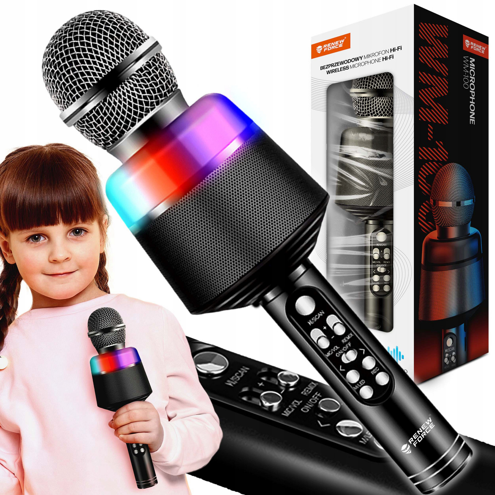 Bezdrátový mikrofon Karaoke reproduktor Bluetooth pro děti Vysoká Kvalita