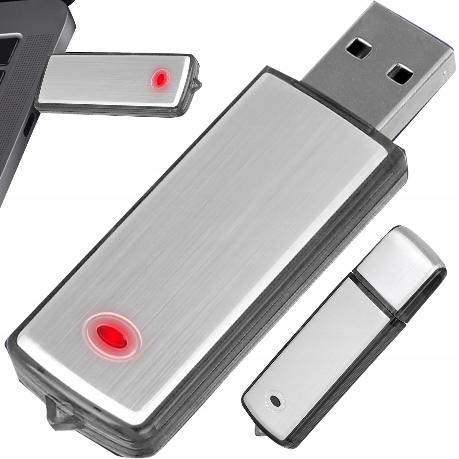 Mini Špionážní Diktafon Odposlech Flash Disk Diskrétní Usb Rekordér 8GB