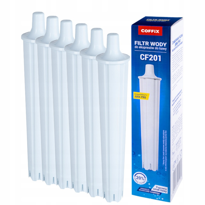 6x Vodní filtr pro kávovary Jura Claris Pro W8 WE8 WE6 X8 X10 náhradní