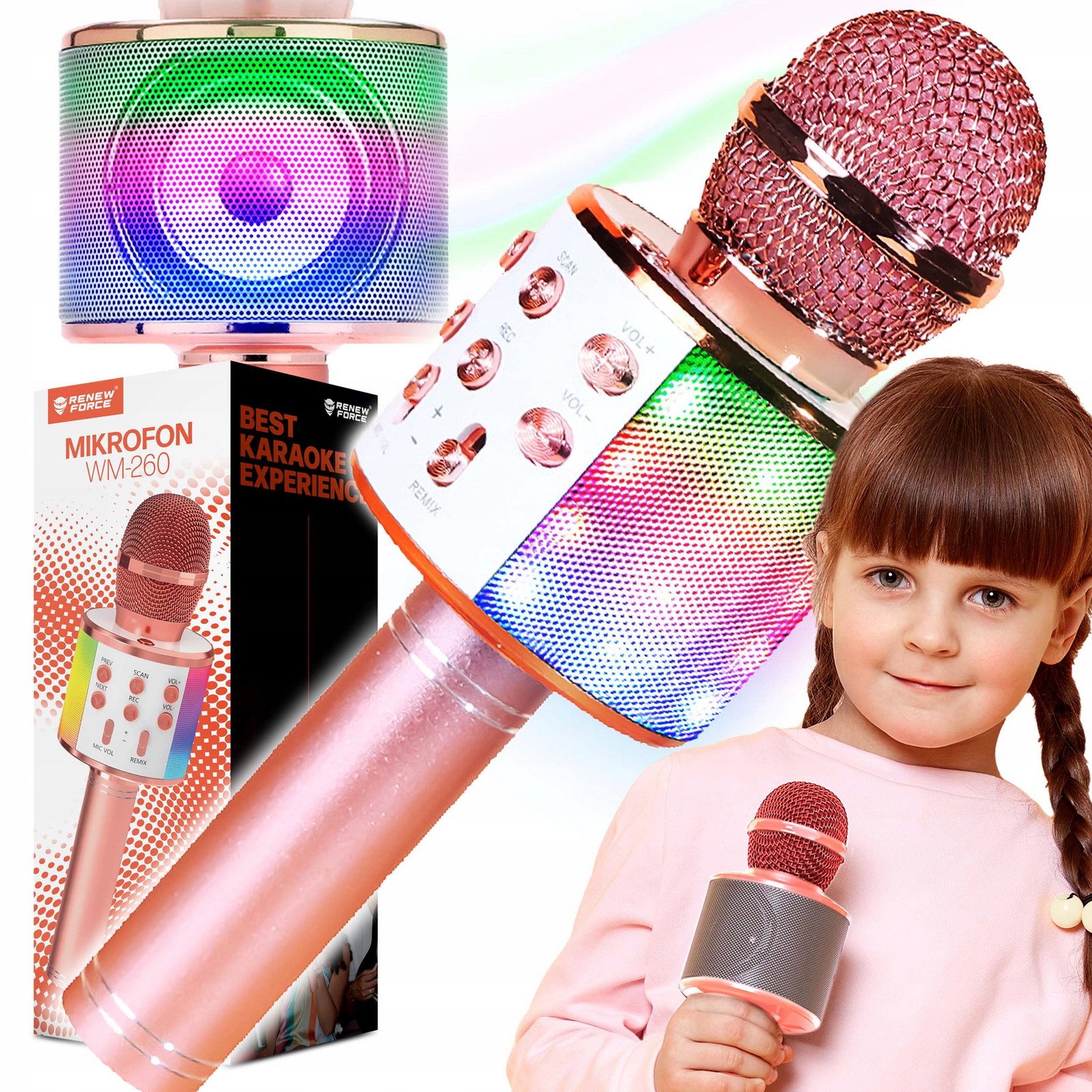 Karaoke bezdrátový mikrofon s Bluetooth reproduktorem pro děti jako dárek