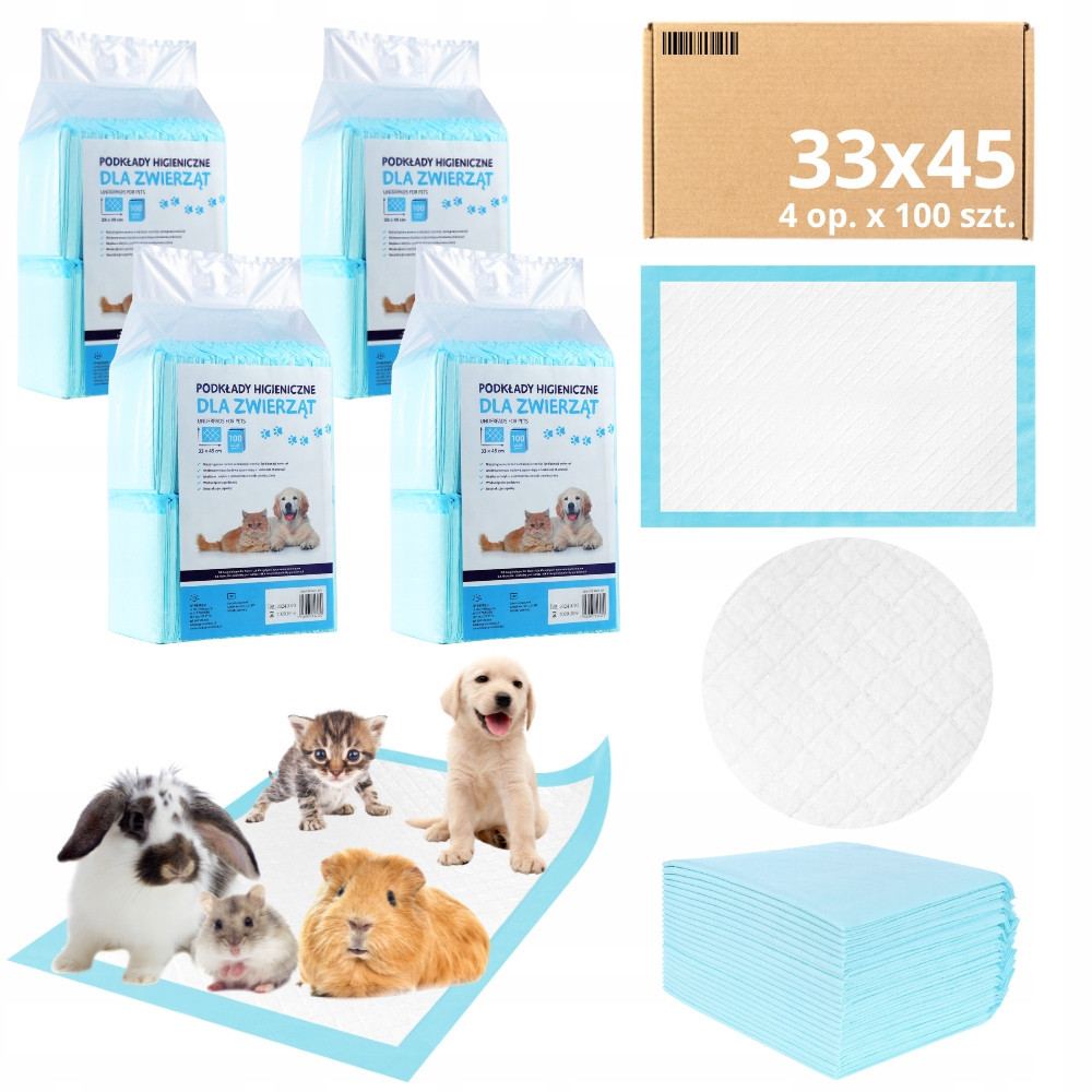 Podložky MediBed absorpční tréninkové Podložky 210ml Pro Zvířata 33x45cm 400 ks