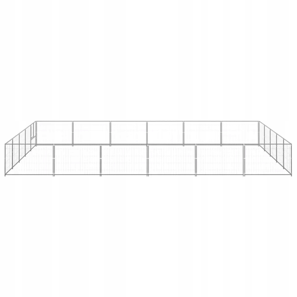 vidaXL Kotec pro psa, stříbrná, 30 m², ocelová