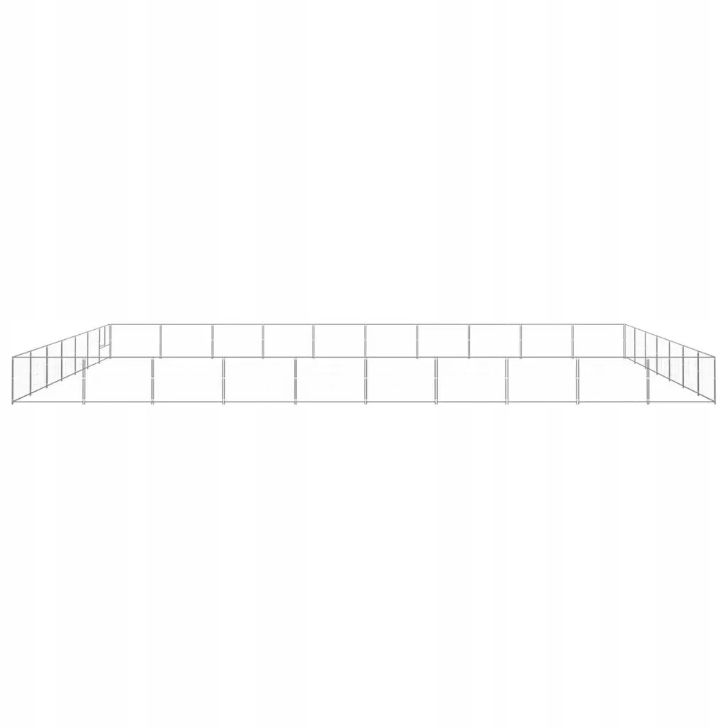 vidaXL Kotec pro psa, stříbrná, 70 m², ocelová