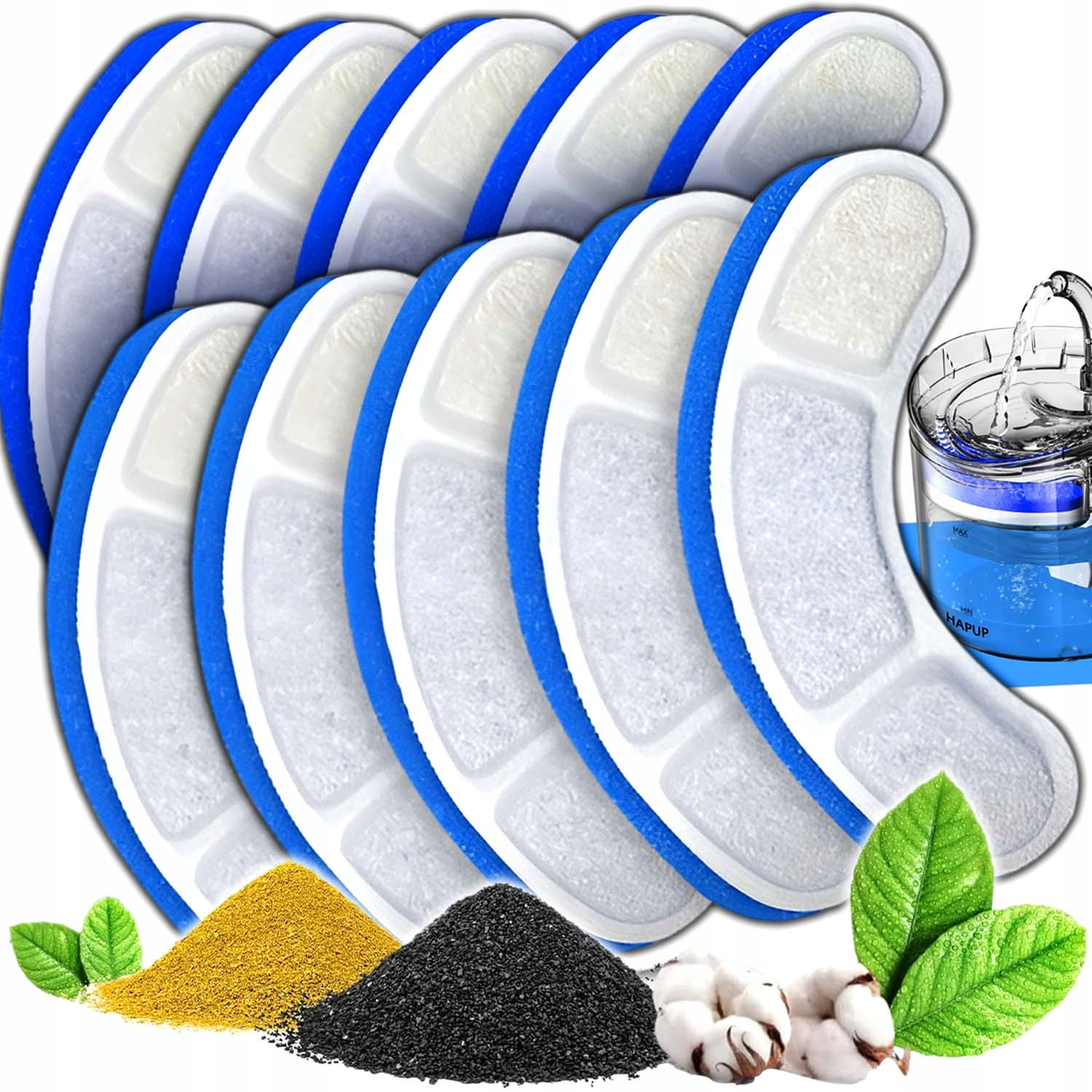 Uhlíkový filtr pro Napáječku fontány pro kočky Psa Čisticí vodu 10š