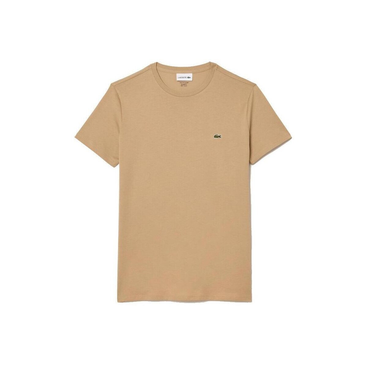 Lacoste  Cotton Pima Crew Neck T-Shirt Beige  Béžová