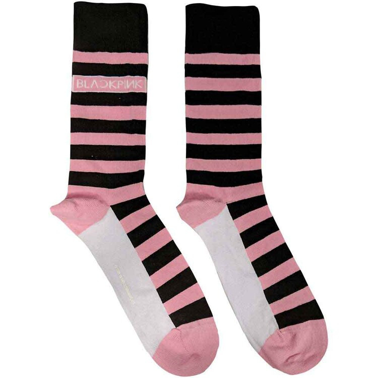 ROCKOFF Ponožky Blackpink - Stripes & Logo, 40 - 45